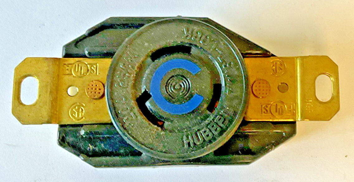 HUBBELL HBL2420 TWIST LOCK RECEPTACLE 20A 250VAC 2POLES 3WIRE ***LOTOF2***