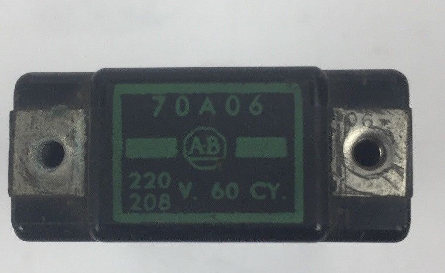 ALLEN BRADLEY 70A06 COIL SIZE 0 2-3-4 POLES ONLY 220V 60CY