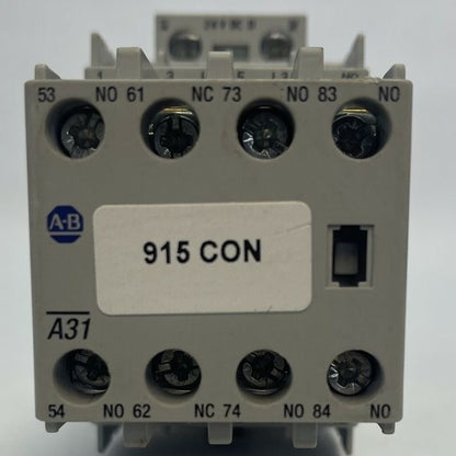 ALLEN BRADLEY 100-C09D*10 SER A CONTACTOR 600VAC 25A 7.5HP 3PH 100-F SER B 10A