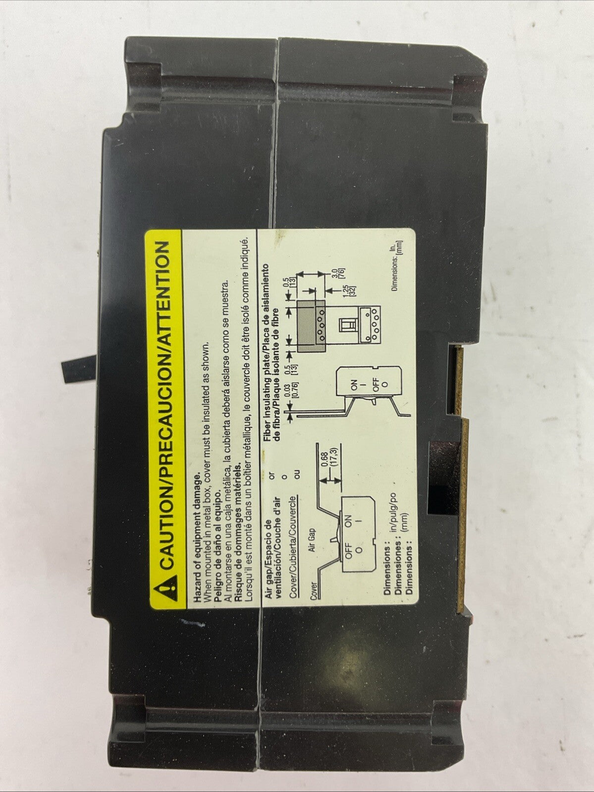 SQUARE D FHL36020 CIRCUIT BREAKER 20A 600VAC 250VDC 3POLE