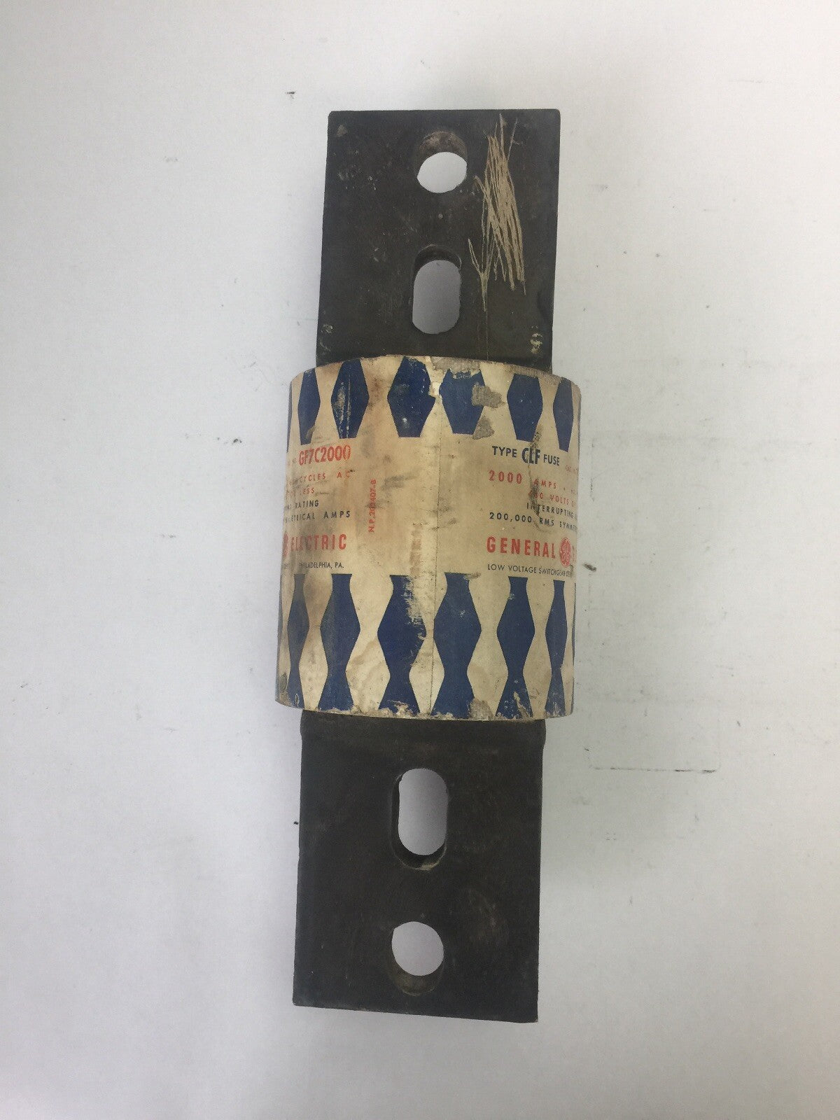 GE GF7C2000 TYPE CLF FUSE 2000 AMP 480 VAC 60 CYCLES