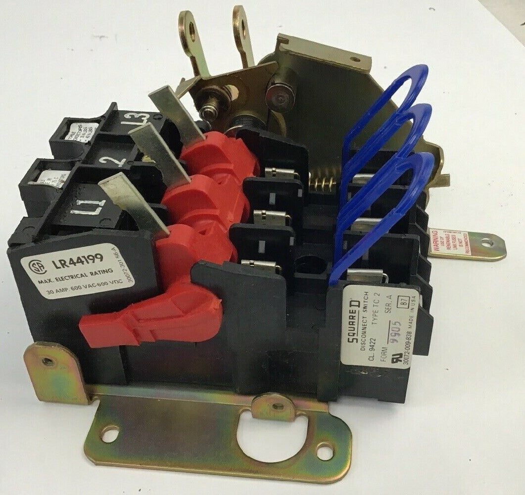 SQUARE D 9422 TC2  DISCONNECT SWITCH SER A LR4419 30AMP 600VAC/VDC