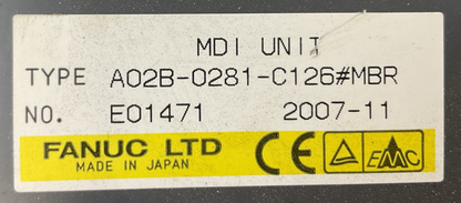 FANUC A02B-0281-C126#MBR MDI UNIT KEYBOARD