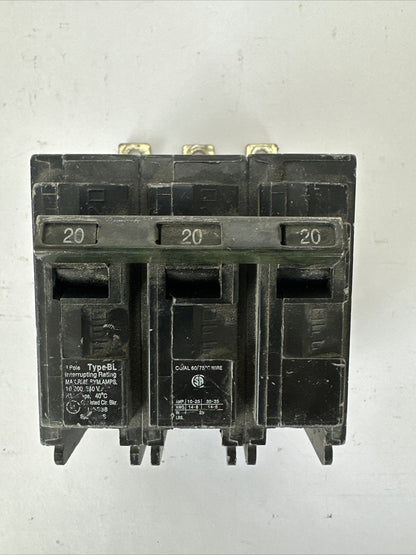 SIEMENS B320 CIRCUIT BREAKER 240VAC 20AMP 3POLE TYPE BL