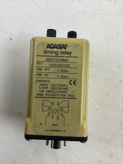 AGASTAT SRC72ANNA 120V 1-30M TIMING RELAY