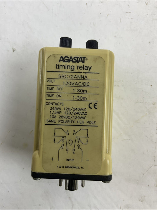 AGASTAT SRC72ANNA 120V 1-30M TIMING RELAY