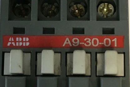 ABB A9-30-01 CONTACTOR 26A 1000VAC 7.5HP ***LOTOF5***