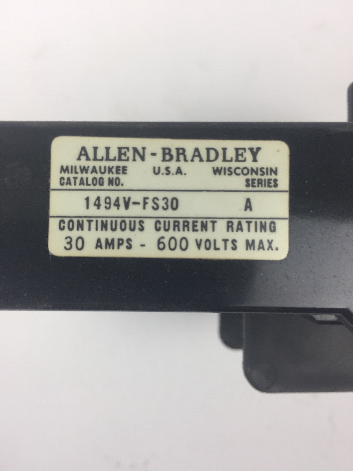 ALLEN BRADLEY 1494V-FS30 30 AMP TRAILER FUSE BLOCK 600V SERIES A