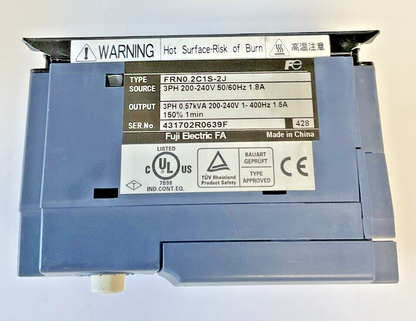 FUJI ELECTRIC FRN0.2C1S-2J MINI INVERTER 3PH 240V 50/60HZ 1.8A
