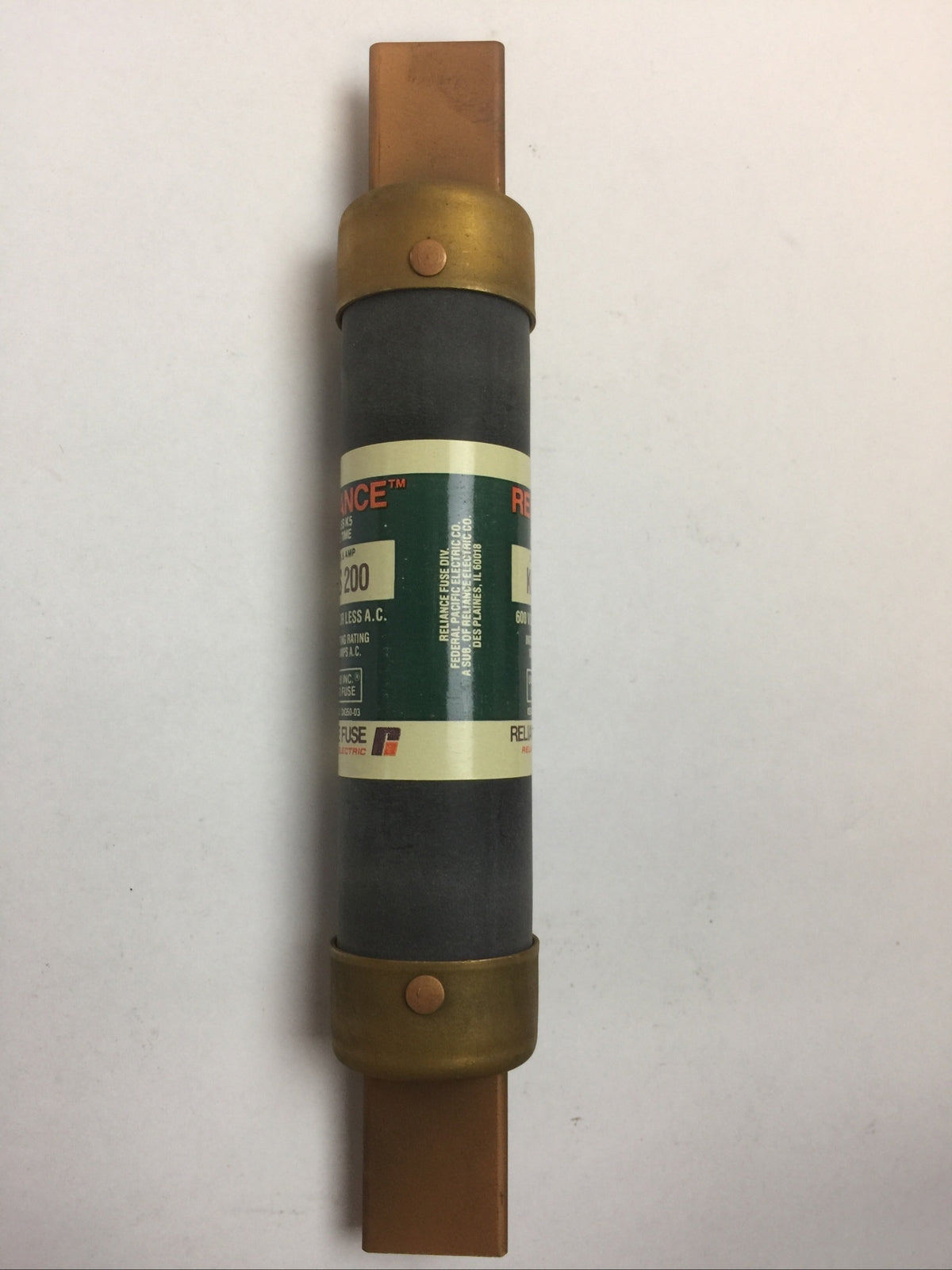 RELIANCE KOS200 CLASS K5 ONE TIME FUSE 200AMP 600VAC