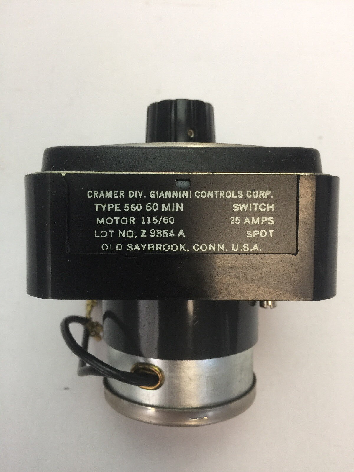 CRAMER 560AN100-A0008A CYCLING TIMER RATING 115/60 TIME RANGE 60 MIN 25 AMPS