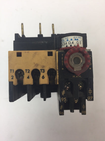 ALLEN BRADLEY 193-BSA50 OVERLOAD RELAY SER A 0.34-0.50A