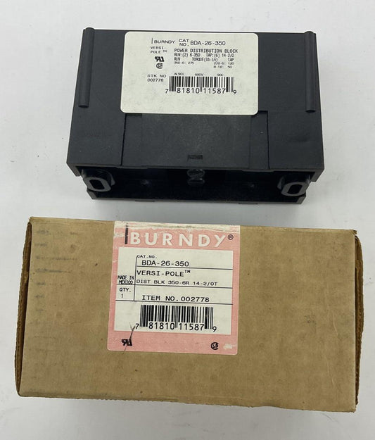 BURNDY BDA-26-350 DISTRIBUTION BLOCK VERSI-POLE