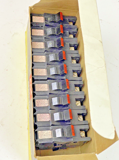 FEDERAL PACIFIC *BOX OF 9* STAB-LOK 40A, 1 POLE CIRCUIT BREAKERS