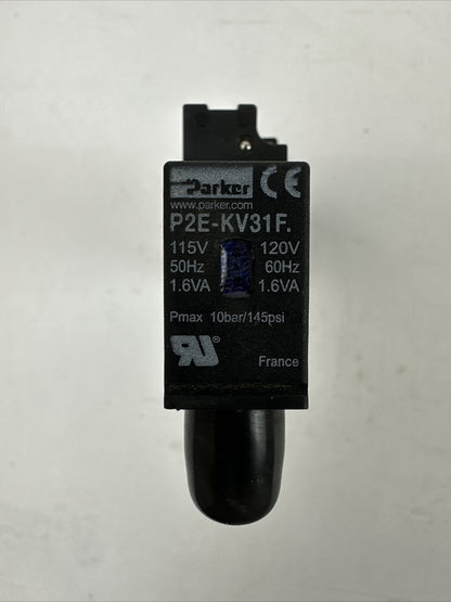 PARKER B3G0BB553C SOLENOID VALVE 145PSI P2E-KV31F 120V 60HZ 1.6VA