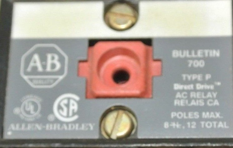 ALLEN-BRADLEY 700-P400A1 Ser. A - AC RELAY / w/ 700-PB40