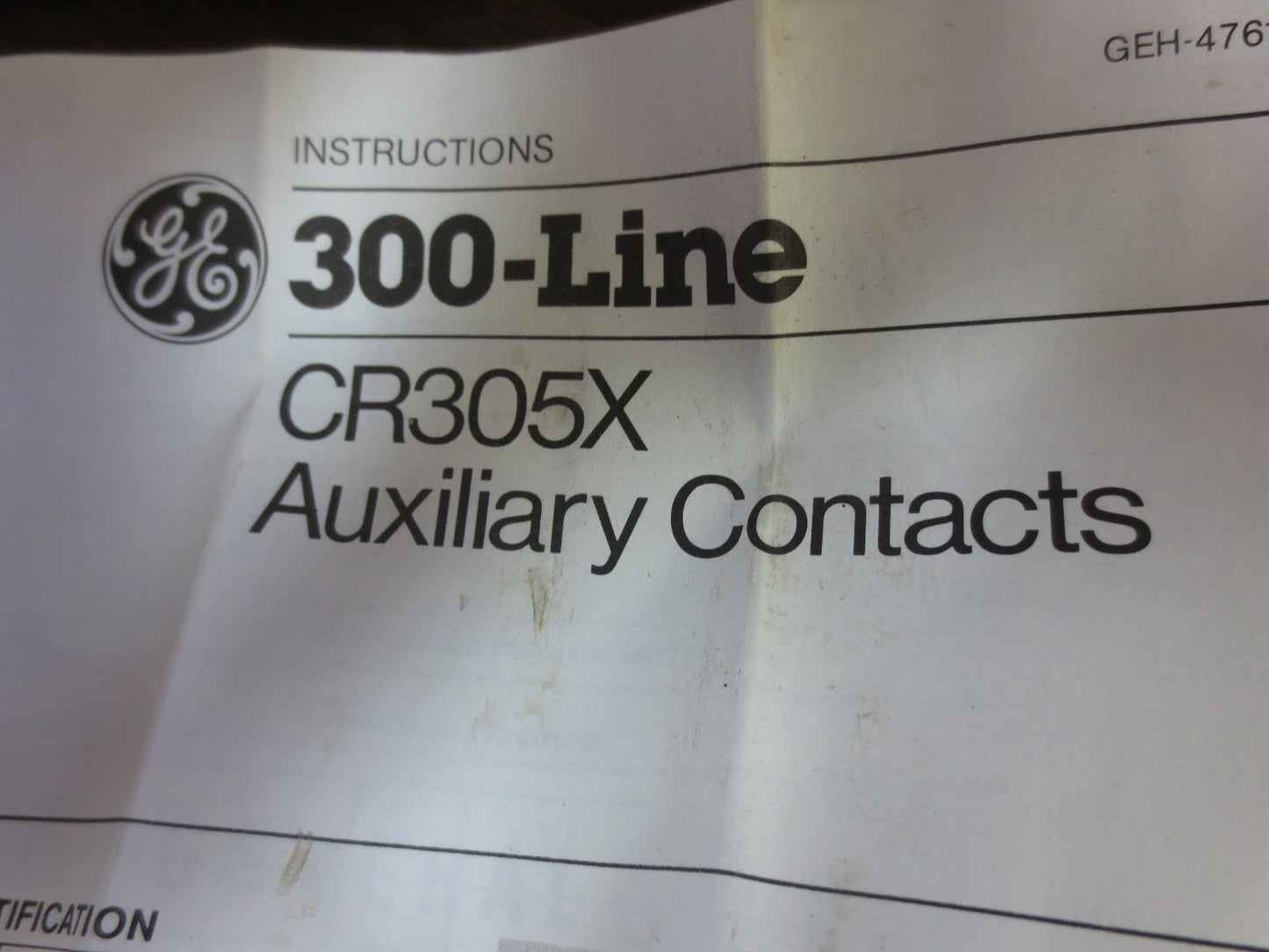 GENERAL ELECTRIC CR305X500A AUXILIARY CONTACT KIT - 600VAC, 250VDC NEW SURPLUS