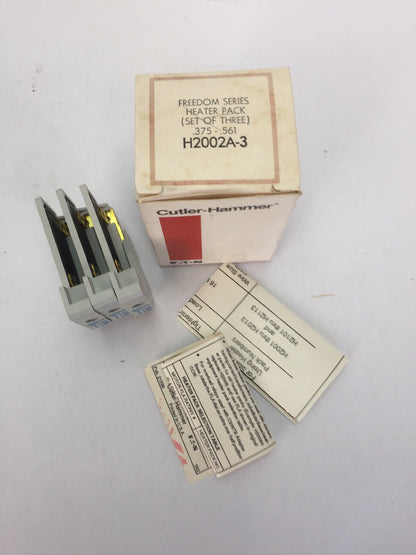 CUTLER HAMMER H2002A-3 FREEDOM SERIES HEATER PACK (SET OF THREE) .375-.561