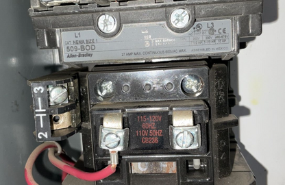 ALLEN BRADLEY 512-BAB-1E-6P-24R COMBINATION MOTOR CONTROLLER SER.1 480V