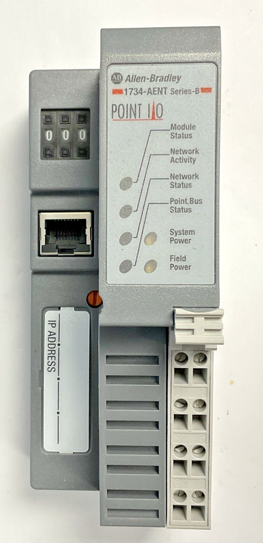 ALLEN BRADLEY 1734-AENT ETHERNET ADAPTER SER.B FW.5.015 24VDC W /1734-RTB