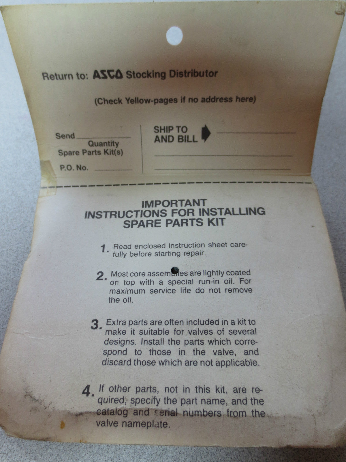 ASCO RED-HAT 208-783 REBUILD / REPAIR KIT - 8345C51 - NEW SURPLUS