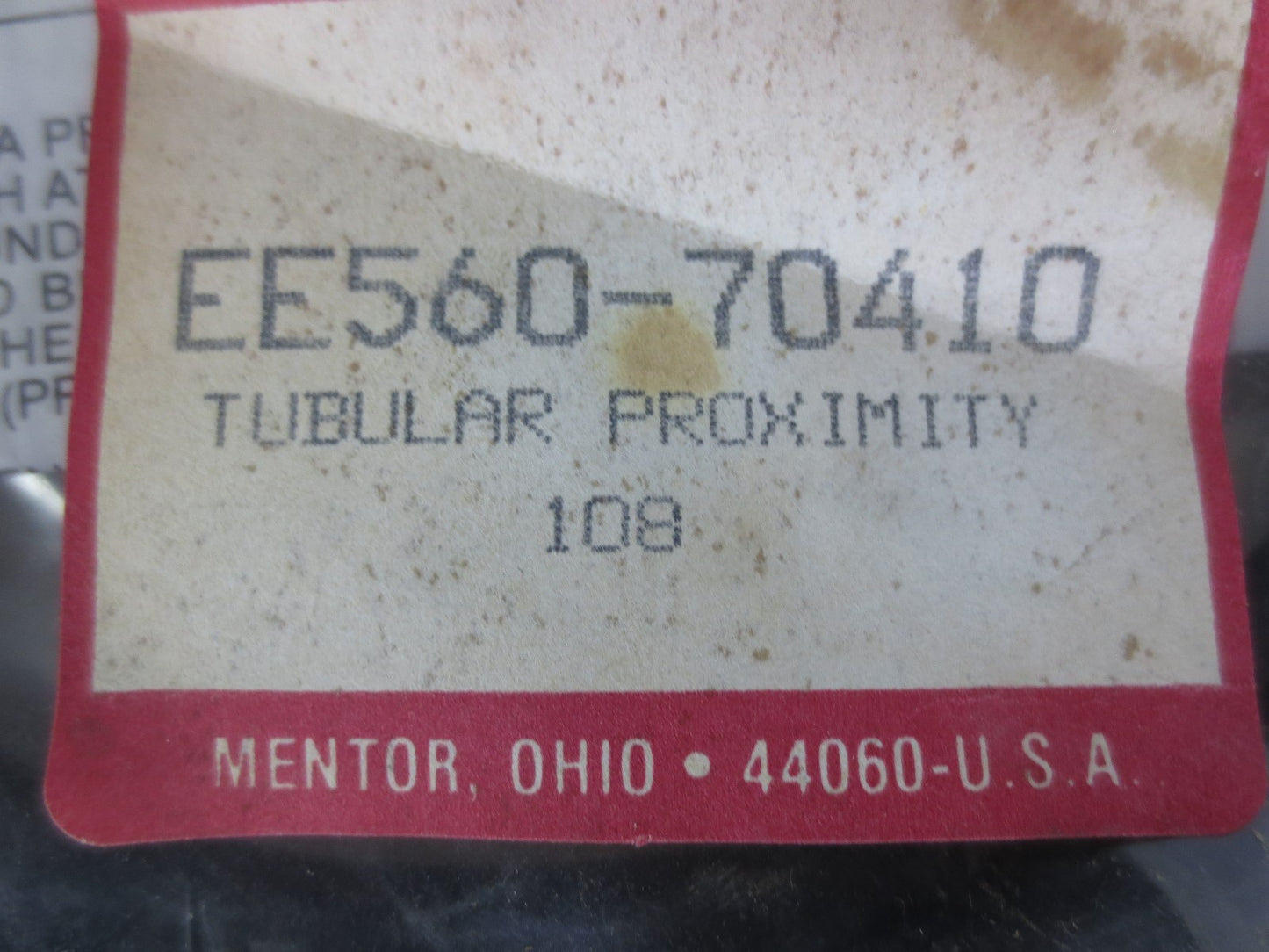 NAMCO CONTROLS EE560-70410 TUBULAR PROXIMITY SENSOR - NEW SURPLUS in SEALED BAG