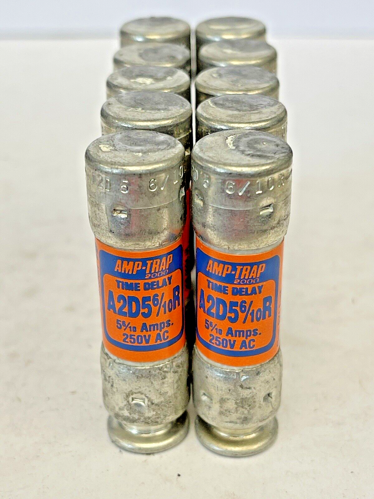GOULD SHAWMUT - *BOX OF 10* - A2D5-6/10R -  5-6/10 AMP, 250 VAC - AMP TRAP FUSES