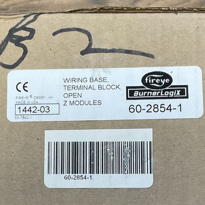 FIREYE 60-2854-1 WIRING BASE TERMINAL BLOCK OPEN Z MODULES