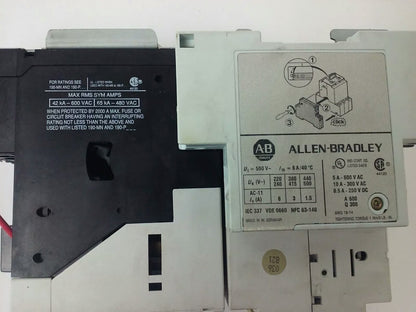 ALLEN-BRADLEY STARTER 190-MN, 190-P010, 190-A40, 190-A11, 199-FSMA1, 120V COIL