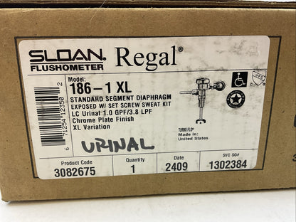 SLOAN FLUSHOMETER REGAL 186-1 XL STANDARD SEGMENT DIAPHRAGM LC UNRINAL 3082675