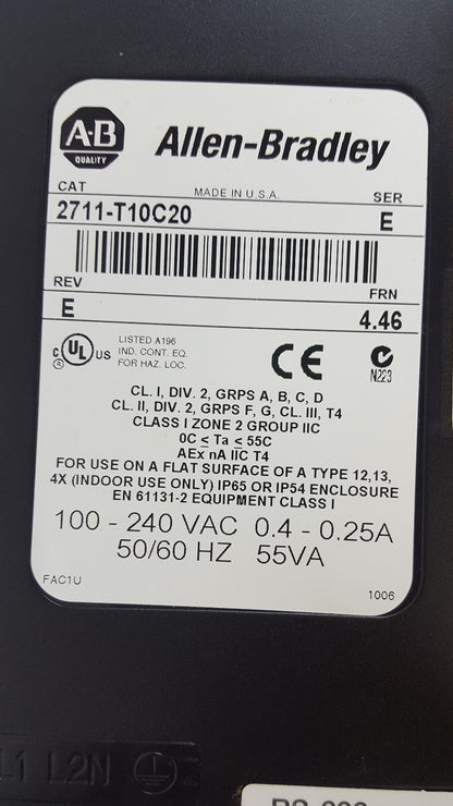 ALLEN BRADLEY PANELVIEW 1000 AB touch screen 2711-T10C20  SCREEN issues
