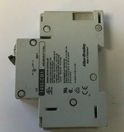 ALLEN BRADLEY 1492-CB1 G100 CIR.BREAKER 277VAC 65VDC 10A 2HP SER.C**(LOTOF10)**