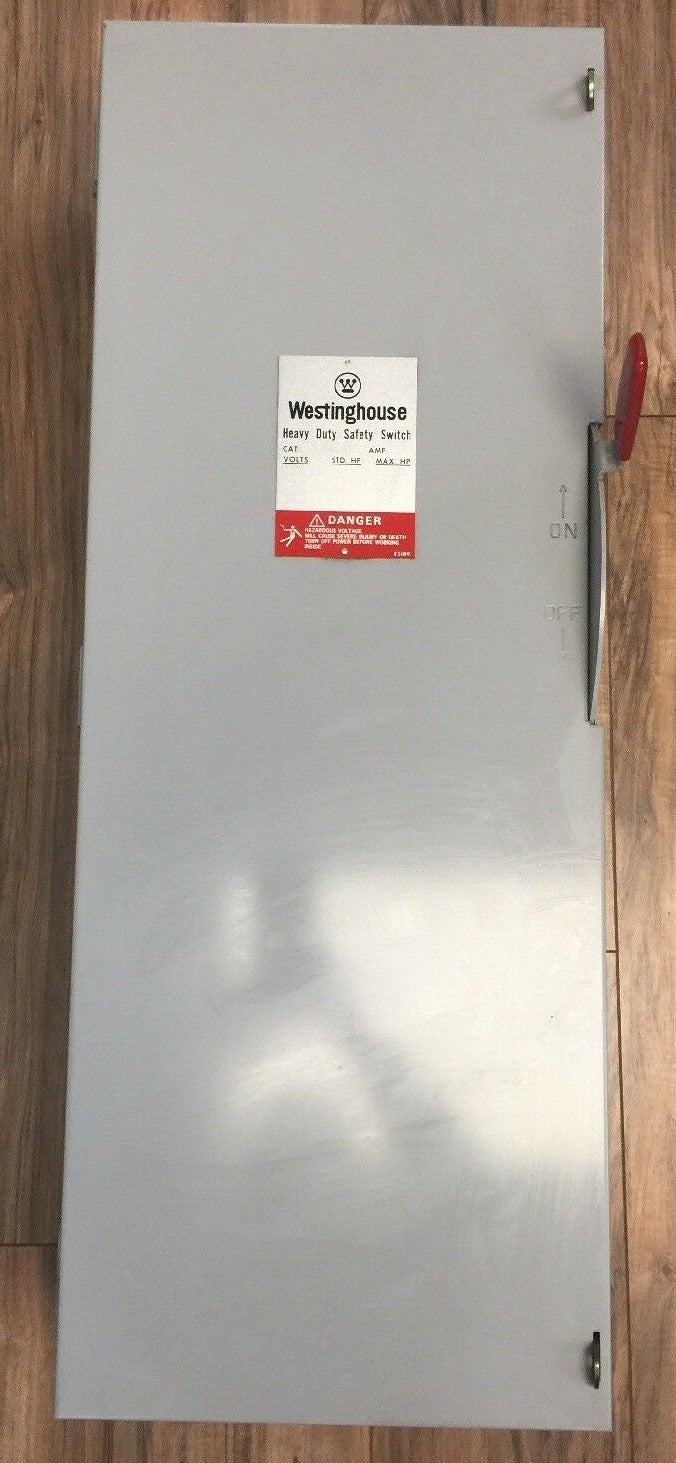 WESTINGHOUSE HUN364 HEAVY DUTY NON FUSIBLE SAFETY SWITCH 200A 600VAC NEMA 1