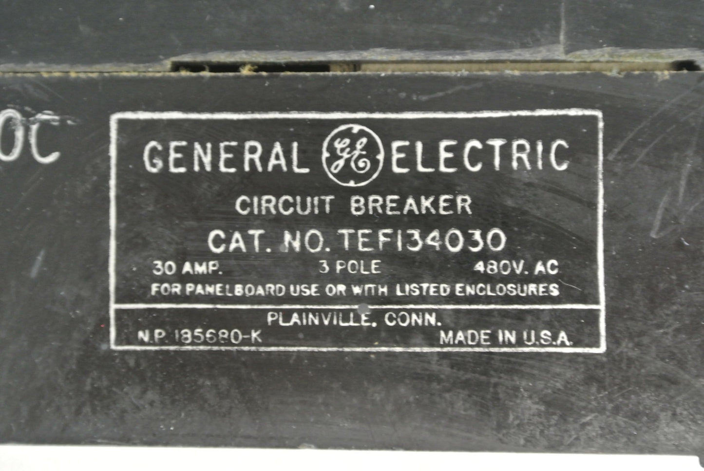 GE TEF134030 CIRCUIT BREAKER - 480VAC, 30A, 3-POLE