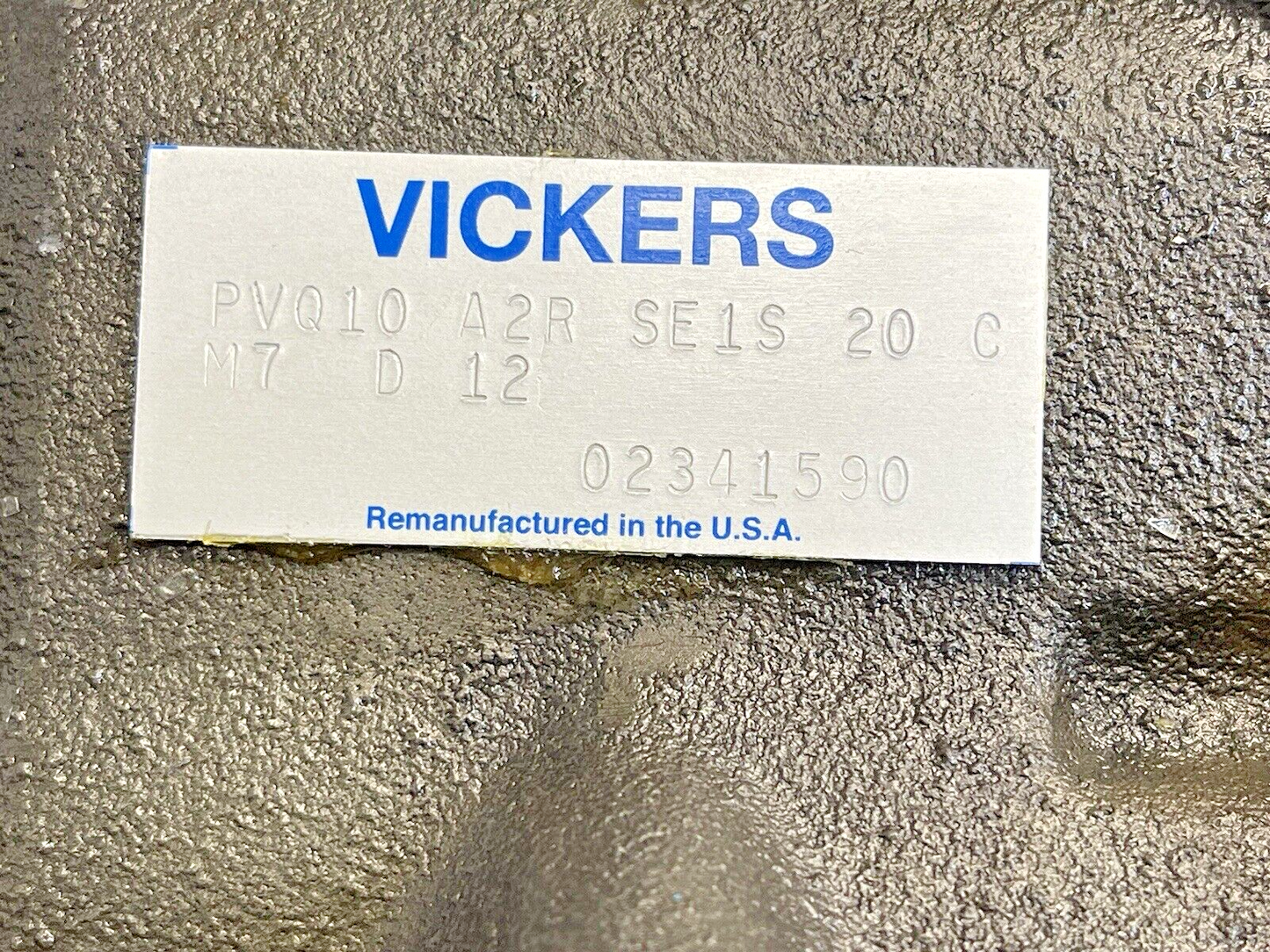 VICKERS - PVQ10 A2R SE1S 20 C M7 D 12 - AXIAL PISTON PUMP - PVQ-A2R-SE1S-20C