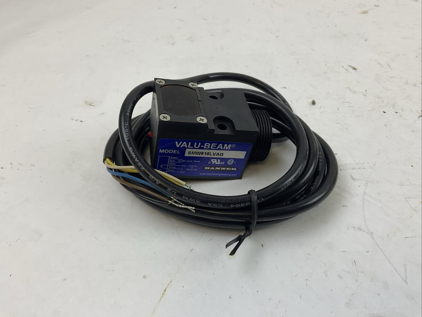 BANNER SMW915LVAG 120VAC 30VDC VALU-BEAM PHOTOELECTRIC SENSOR
