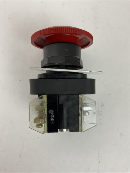ALLEN BRADLEY 800H-FRXJT6A1 RED EMERGENCY PUSH BUTTON TWIST TO RELEASE SER F