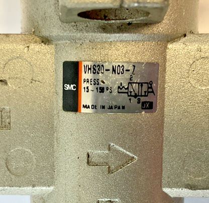 SMC VH830-N03-7 AIR LOCK SHUT OFF VALVE