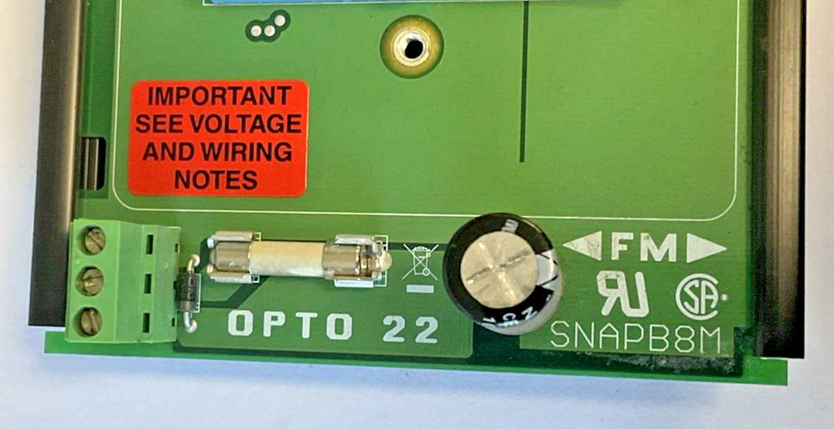 OPTO 22 SNAPB8M MODULE RACK CHASSIS SNAP-B8M