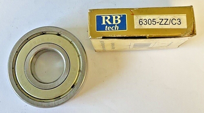RB TECH 6305-ZZ/C3 BALL BEARING 6305Z/C3