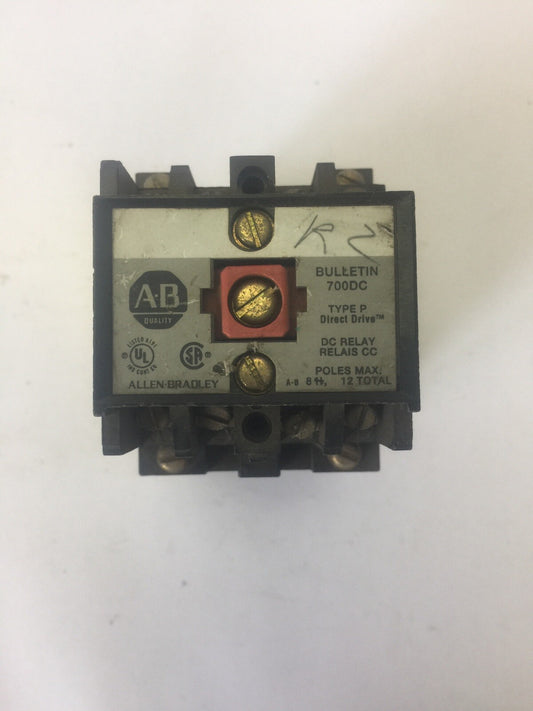 ALLEN BRADLEY 700DC-P400Z24 DC RELAY SER A 600V PD714 COIL 24 VDC BULLETIN 700DC