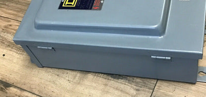 SQUARE D H322NA SAFETY SWITCH SER.D4 60A  FUSIBLE 600VAC/VDC 240VAC 15HP