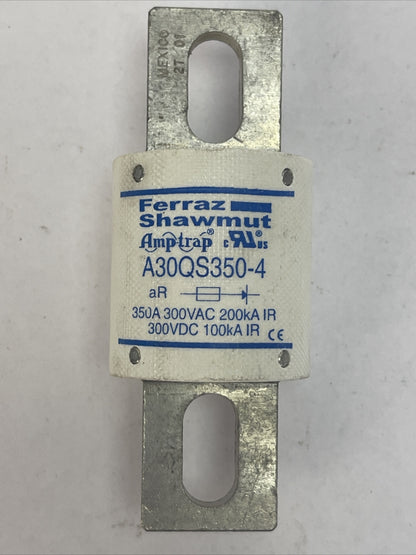 FERRAZ SHAWMUT A30QS350-4 SEMICONDUCTOR FUSE AMP-TRAP 350AMP 300V