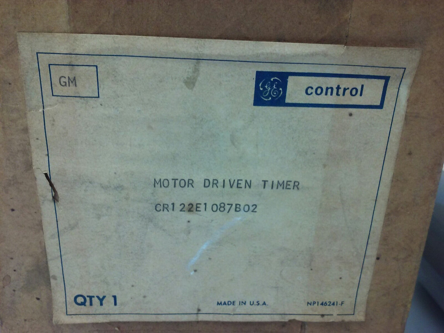 GE CR122E1087B02 MOTOR DRIVEN TIMER, 115/230V, 15/30 MAKE, 3/1.5 BREAK, 60HZ,NEW
