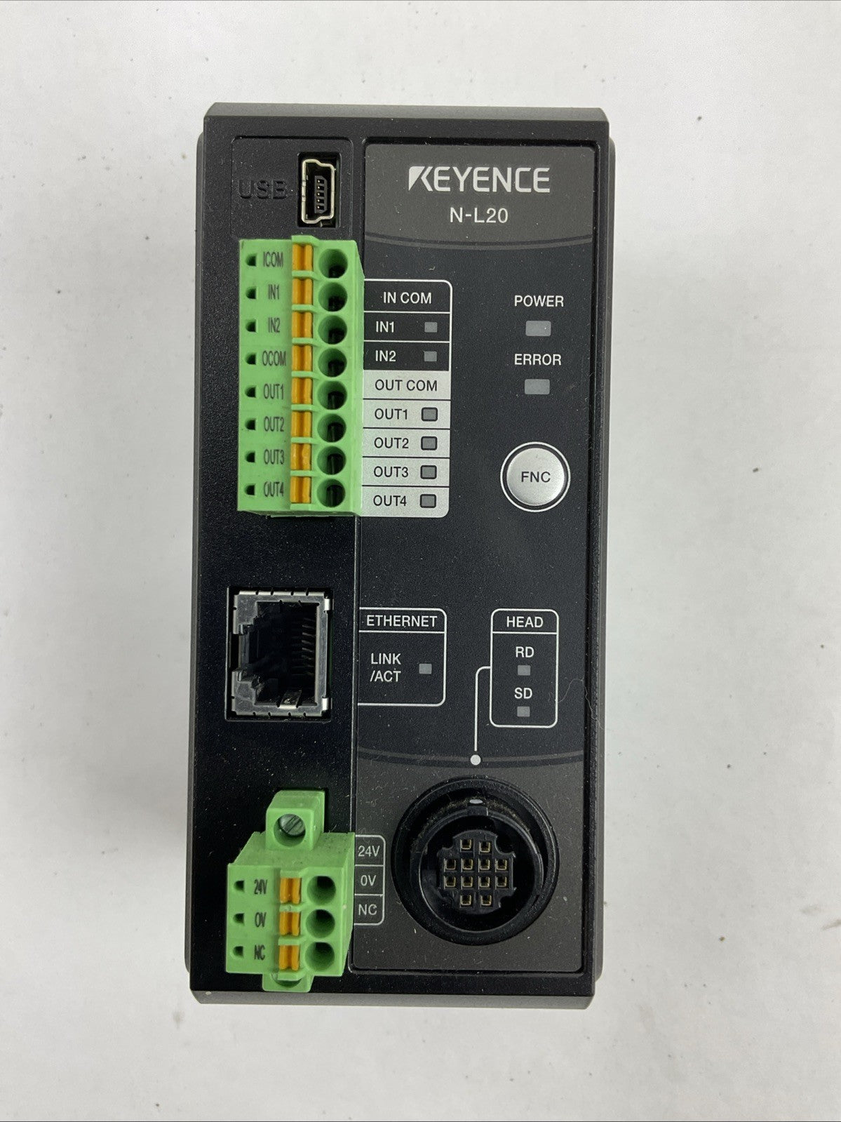 KEYENCE N-L20 24VDC 280mA ETHERNET CONNECTION COMMUNICATION UNIT