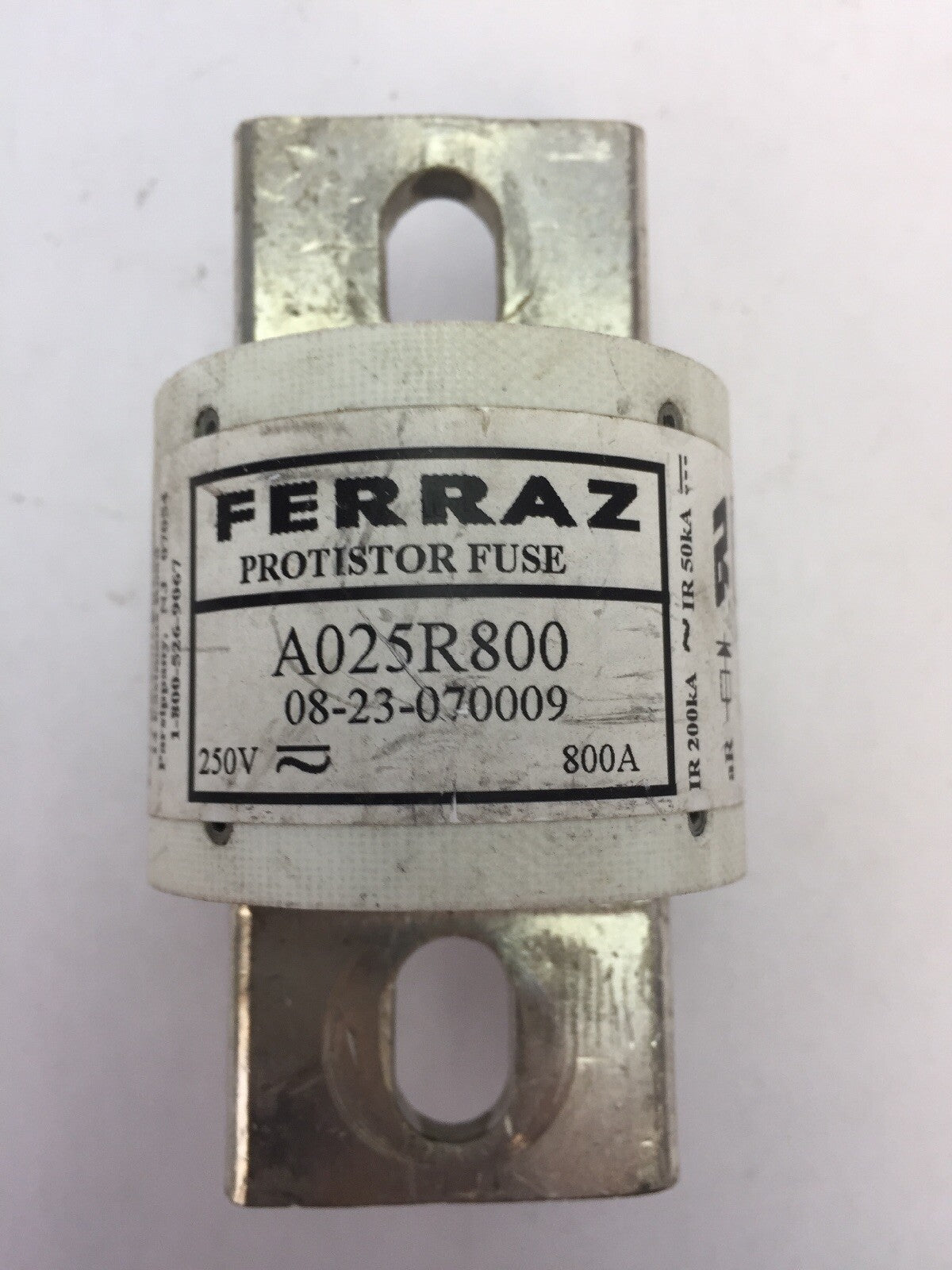FERRAZ A025R800 PROTISTOR FUSE 250VAC 800A (LOT OF 3)