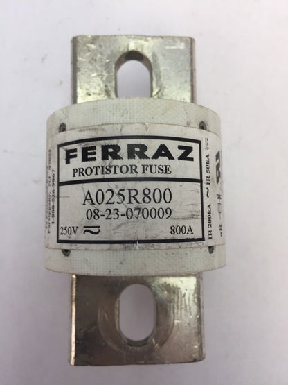 FERRAZ A025R800 PROTISTOR FUSE 250VAC 800A (LOT OF 3)