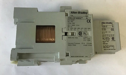 ALLEN BRADLEY 700-CF400Z* SER.A CONTACTOR W/ 100-F SER.A AUX CONTACT