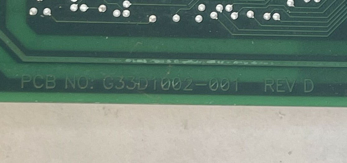 G33D1002-001 REV D CIRCUIT BOARD E33XXN-001 REV 2.08 G33B4A1002-101-B1