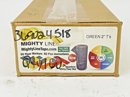 MIGHTY LINE TAPE - GREEN T - BOX of 100 T'S - INDUSTRIAL TAPE - 6"X6"X2"